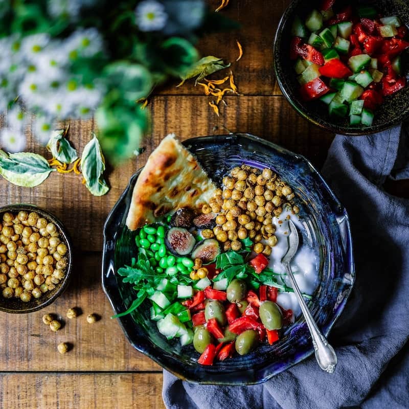 Photo of arranged food